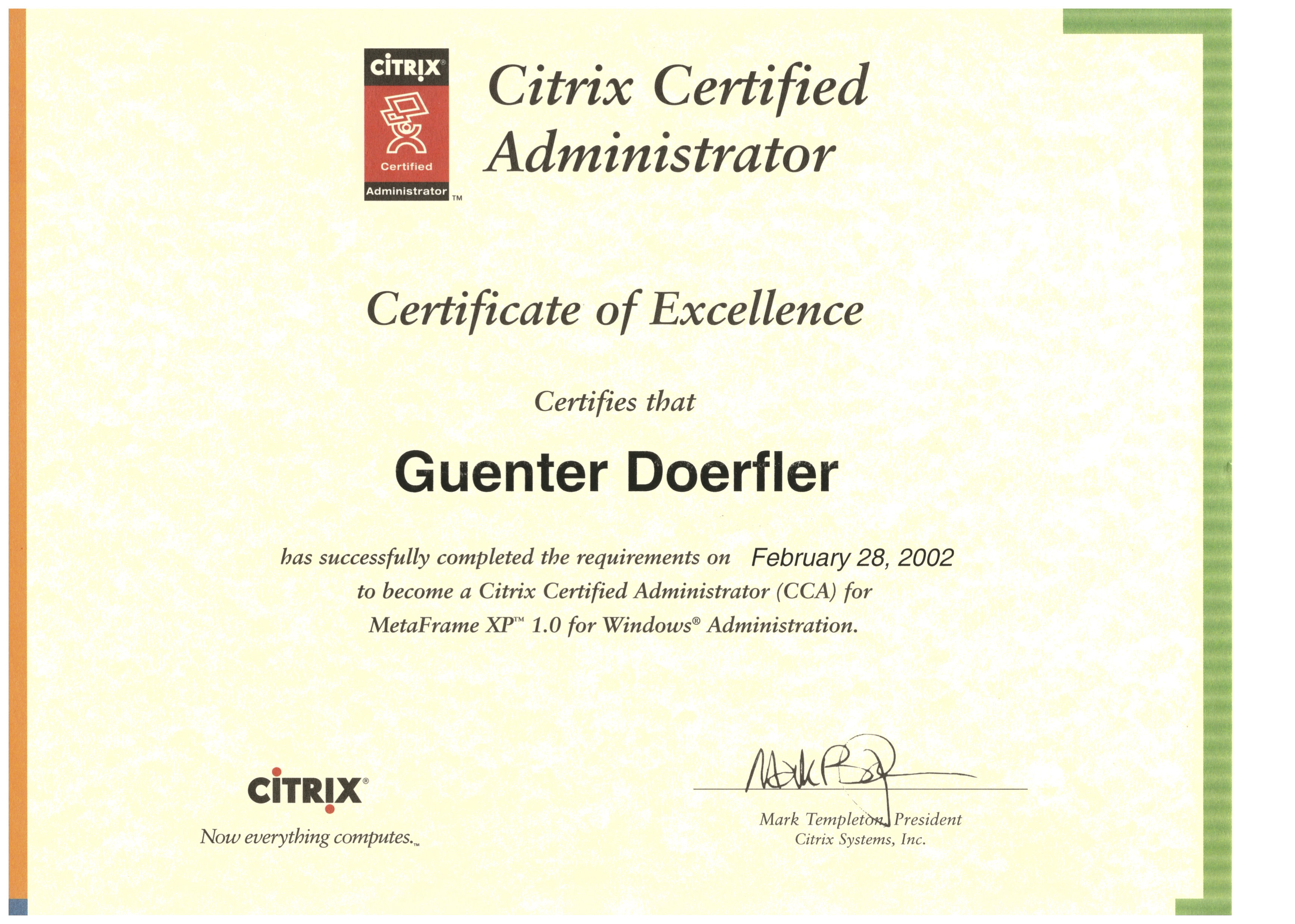 Günter Dörfler: Citrix