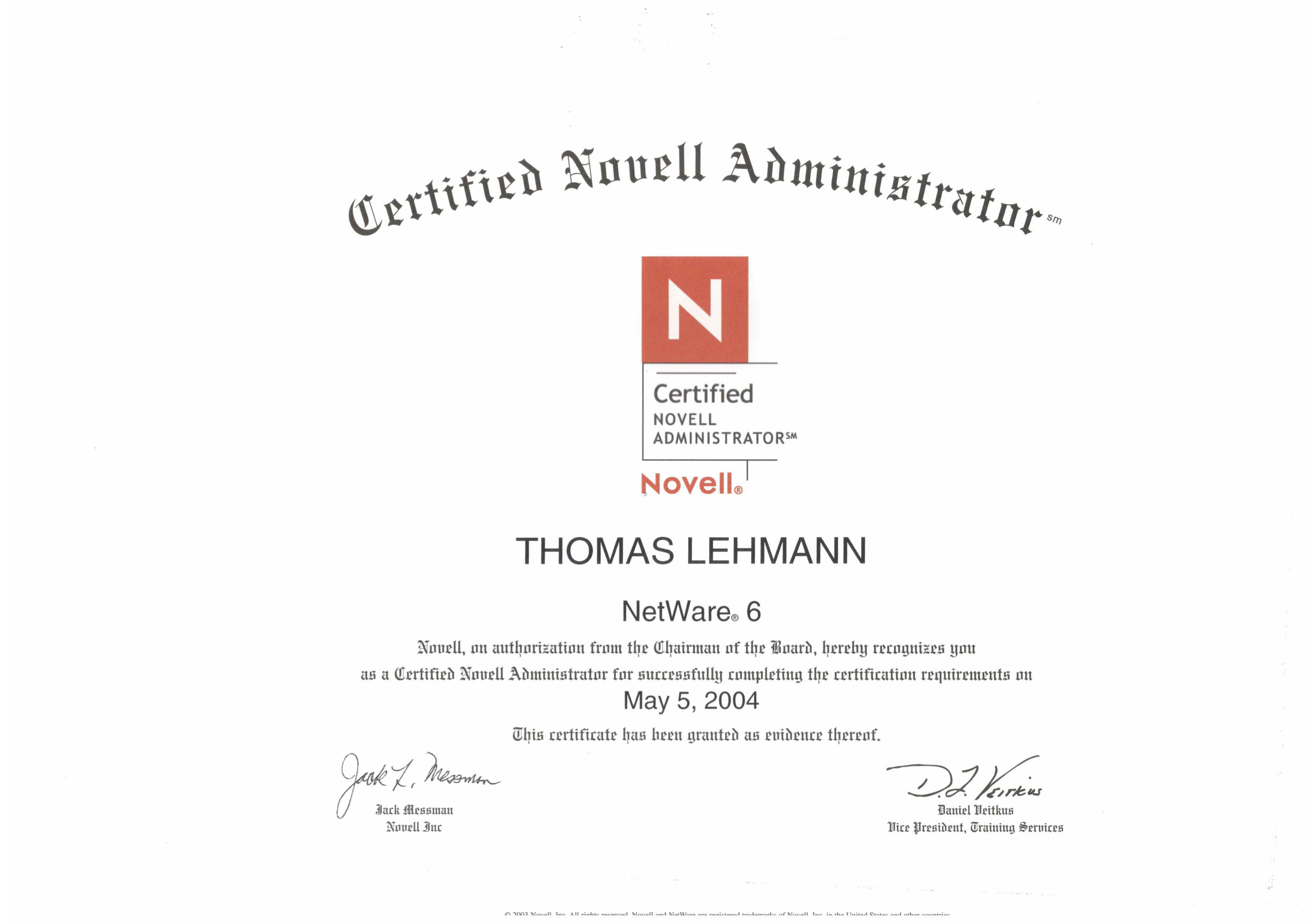 Thomas Lehmann NetWare 6